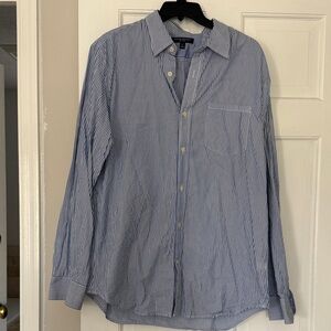 Banana Republic Men's Blue Pinstripe Shirt